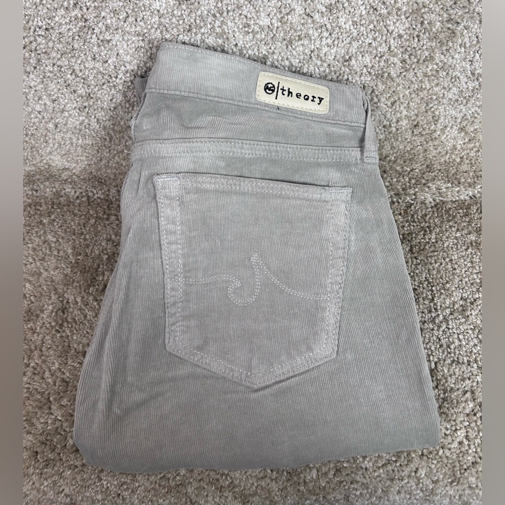 AG Adriano Goldschmied X Theory The Stilt corduroy pants  Gray Women Size 27x31